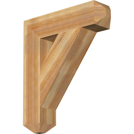 Ekena Millwork Traditional Craftsman Rough Sawn Bracket, Western Red Cedar, 6"W x 26"D x 30"H BKT06X26X30TRA04RWR